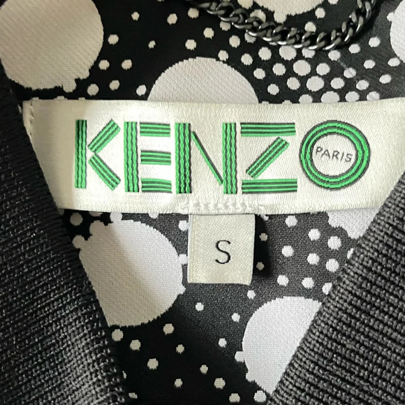Kenzo Paris polka dot black bomber jacket size S - Picture 12 of 15